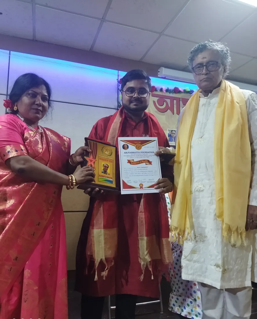 Receiving the award
