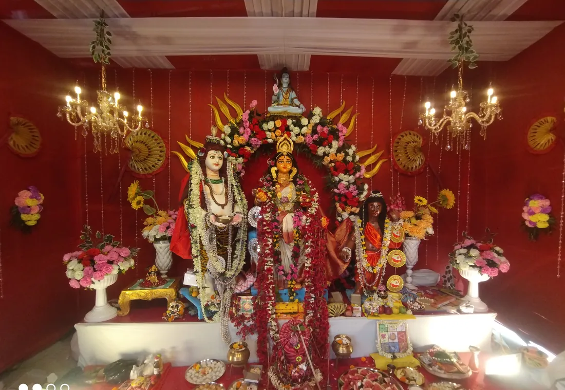 Decorated Annapurna Puja idol