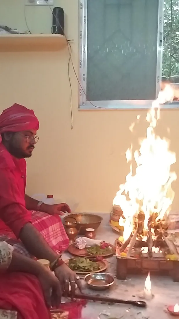 Griha Pravesh havan performed by the purohit