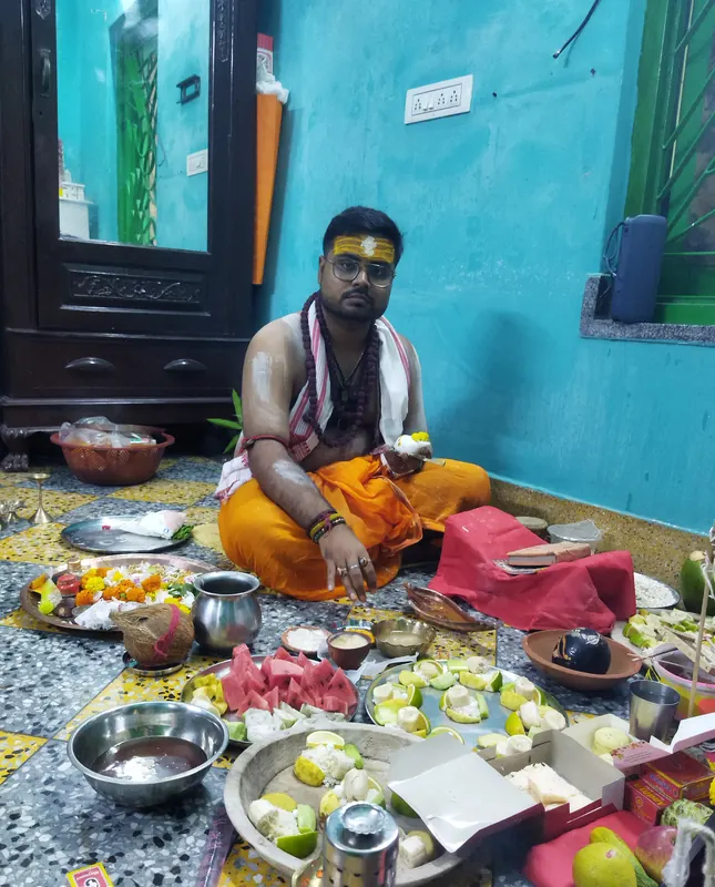 Purohit performing a ritual